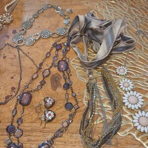 Spring Jewelry Bundle 16 Pieces Floral Necklaces, Bracelets & Earrings